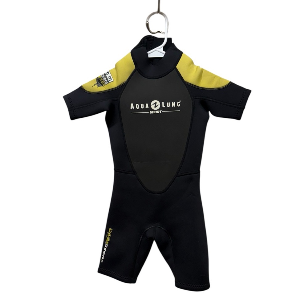 Aqua Lung Kids Shorty Sport Black and Yellow Wetsuit